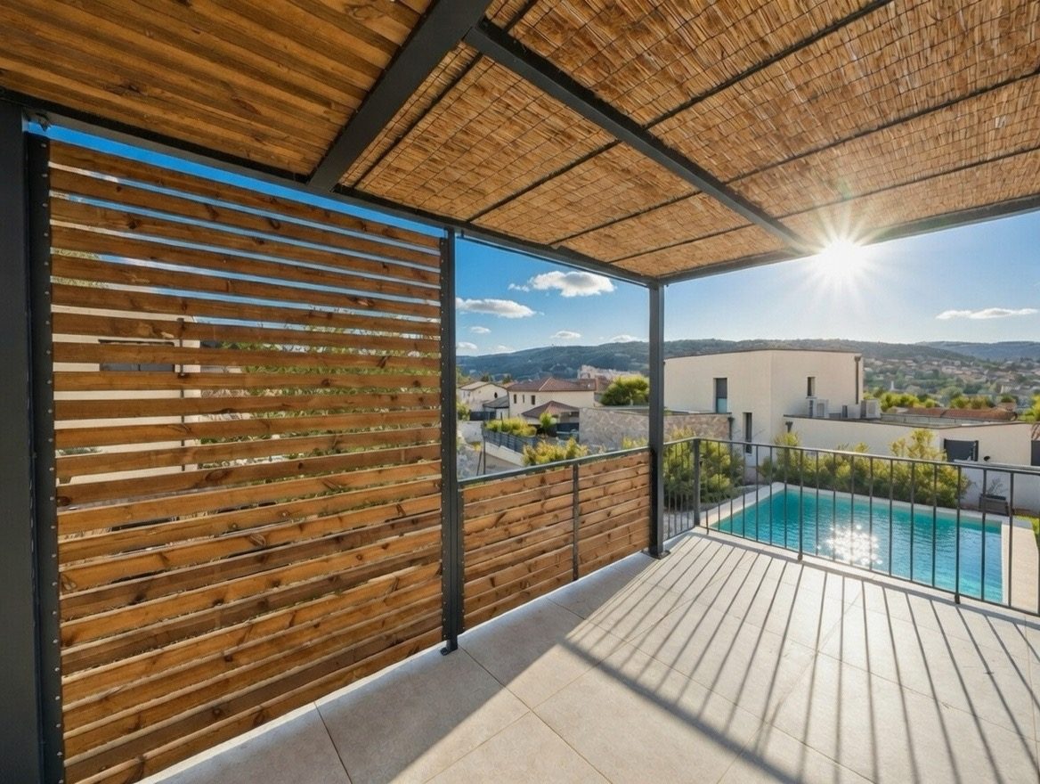 Pergola bimatériaux acier bois K[a]²Design